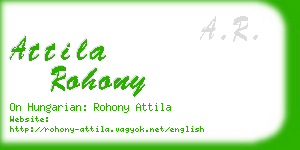 attila rohony business card